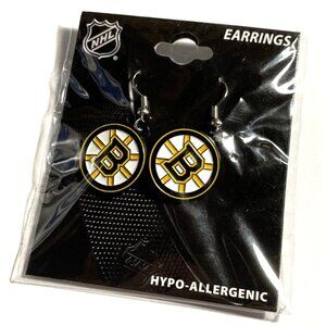 Jewelry BOSTON BRUINS Team NHL Hockey 3/4" Dangler Pierced Earrings Sealed